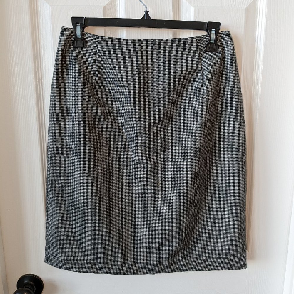 pencil skirt black and white